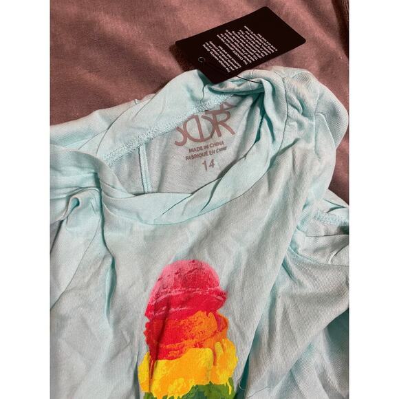 NWT Chaser Tank Rainbow Ice Cream Tank Shirt Twist Neck Crew Neck Causal Light - Picture 4 of 6